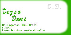 dezso dani business card